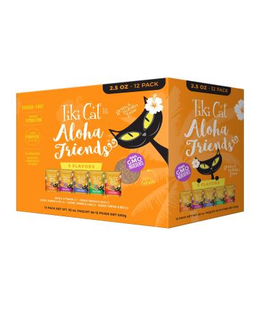 Tiki Cat Aloha Friends Grain Free Wet Cat Food with Pumpkin for Sensitive Stomachs - Tuna or Chicken Recipes Chicken 2.5 Ounce (Pack of 12)