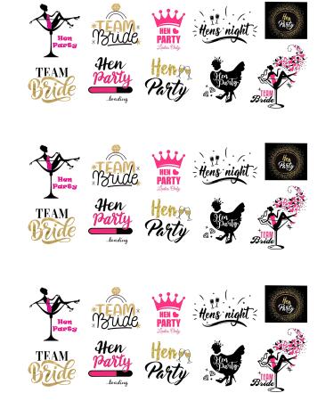 30 Stand Up Team Bride Hen Do Themed Edible Wafer Paper Cake Toppers Decorations - Buy Online on GoSupps.com