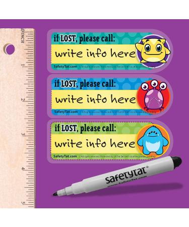 Monster 6pk SafetyTat Child ID Tattoos with Skin Prep Wipes & Tattoo Pen - Buy Online on GoSupps.com