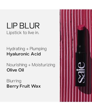Saie Lip Blur Soft Matte Lipstick - Long Lasting Hydrating Formula with Hyaluronic Acid & Jojoba | Shop Modern 02 (0.07 oz) - International Shipping Available - Buy Online on GoSupps.com