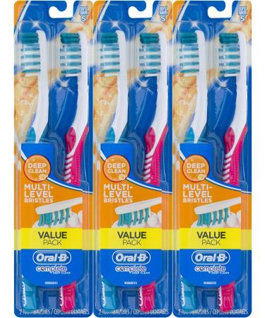 Oral-B Advantage Complete Deep Clean Toothbrush Soft 2 Count (Pack of 3) Total 6 Toothbrushes