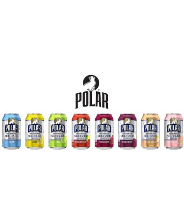 Polar Beverages All Flavor Variety Pack | 15 Pack of 12 Fl Oz Cans | Carbonated Sparkling Water with Natural Flavors - Buy Online on GoSupps.com