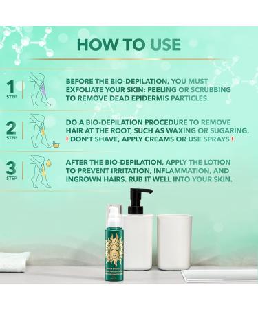 MAKEDA Post Hair Removal Lotion - Organic Permanent Hair Inhibitor for Body & Face - Natural Painless Solution - 2.5 fl. oz - Buy Online on GoSupps.com