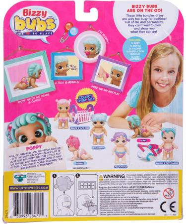 Little Live Bizzy Bubs Single Pack - Poppy | Interactive Baby Doll Toy - Buy Online on GoSupps.com