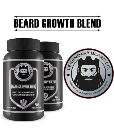 Legendary Beard Co. Beard Growth Blend | Boost Facial Hair Growth Improve Quality & Length | 30 Servings - Buy Online on GoSupps.com