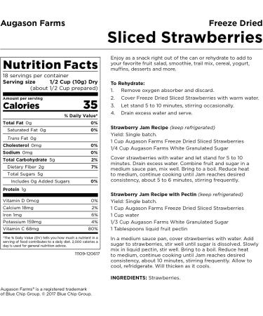 Augason Farms Freeze Dried Sliced Strawberries 6.4 oz #10 Can + Banana Chips 2 lbs - Premium Quality, Long-Lasting Food Storage Option - Buy Online on GoSupps.com