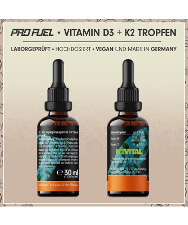 Buy Vegan Vitamin D3 + K2 Drops - 2000 IU & 40 MCG MK7 - High Bioavailability - Lab Tested - 2x30ml | International Shipping - Buy Online on GoSupps.com