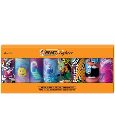 BIC Special Edition Prismatic Series Lighters, Set of 8 Lighters