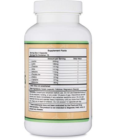 Essential Amino Acids Powder Blend - 1g Per Serving | 225 Capsules by Double Wood Supplements - Buy Online on GoSupps.com