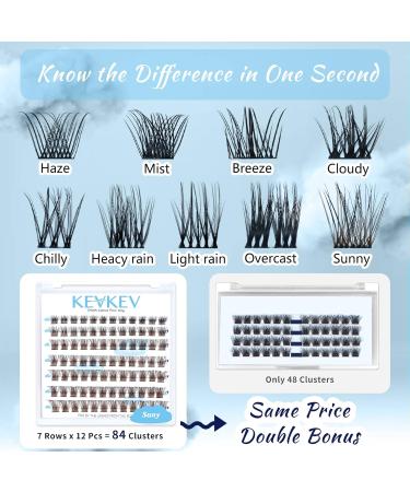 Colored Brown Lash Clusters 84 Pcs - DIY Cluster Eyelash Extensions for Natural Look - Soft and Comfortable - Sunny D-Mix (8-16mm) - Buy Online on GoSupps.com