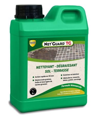Net Guard Greasy Dirt Cleaner - Greasy Stain - Plant Formula - Action 30 Min- All Stone Travertine Marble-1L-8m