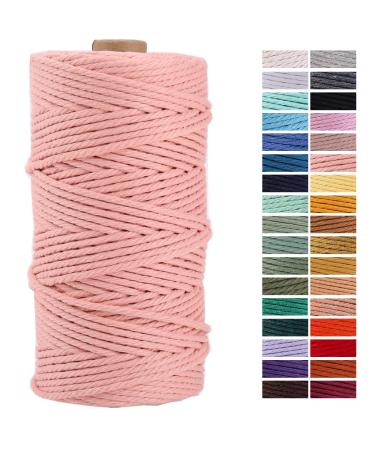 Meat Pink Macrame Cord 3mm x 109Yards Colored Cotton Rope Craft Cord Colorful Cotton Cord Twine for Wall Hanging Plant Hangers Crafts Knitting Decorative Projects Meat Pink 3mm x 109yards