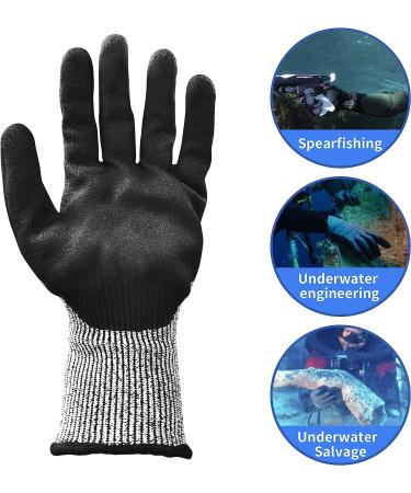 ELFGO Cut Resistant Diving Scuba Gloves - Ergonomic Water Gloves for Spearfishing, Surfing, Fishing (Extra Large) - Buy Online on GoSupps.com