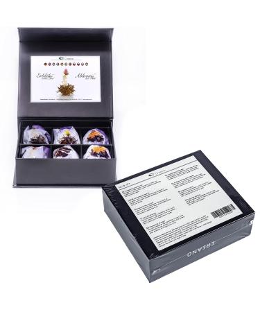 Creano Blooming Tea Flower Mix - 6 Premium Black Tea Blooms in Magnetic Box | International Shipping - Buy Online on GoSupps.com
