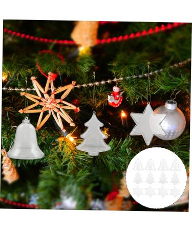 Anneome 12pcs Christmas Decoration Ball Ornament Candy Container Clear Christmas Ball Tree Shape Box - Buy Online on GoSupps.com