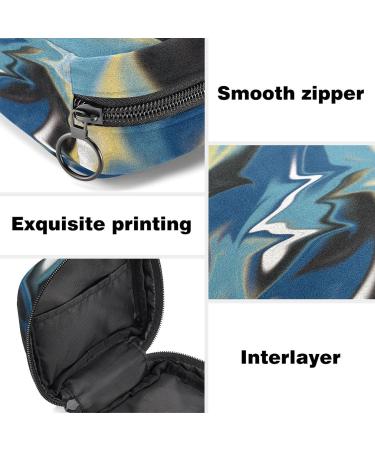 Marble Multicoloured Sanitary Napkin Storage Bag Zipper | Menstrual Cup Pouch for Girls, Women, Ladies | Feminine Period Pads Holder - Buy Online on GoSupps.com
