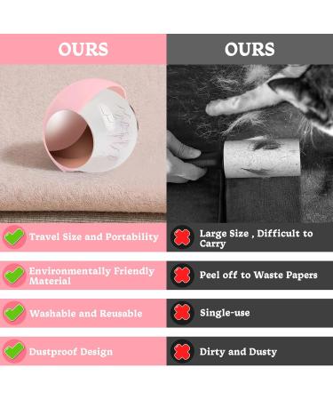 Vibbang Washable Gel Lint Roller Ball - Reusable Sticky Pet Hair Remover for Dog & Cat Hair - Mini Portable Travel Size - Extra Sticky Household Dedust and Food Scraps Remover - Pink - Buy Online on GoSupps.com