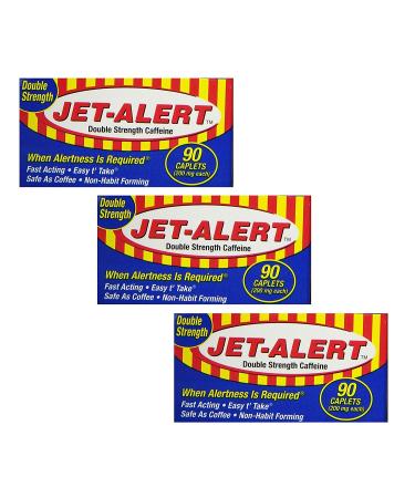 Jet-Alert Double Strength, 90 caplets (3) 90 Count (Pack of 3)
