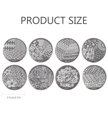 Niceneeded Nail Art Stamping Plates - 8-Piece Set for DIY Nail Design | Love Flower Geometric & Guitar Patterns - Buy Online on GoSupps.com