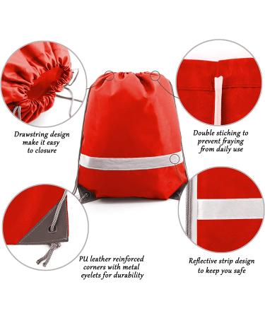 BeeGreen Drawstring Backpack 20|30|50 Pieces for Gym Sport Trip  DIY Reflective Strips Cinch Sack for Kids  Women and Men 20 Red 20 - Buy Online on GoSupps.com
