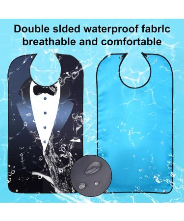 AIEX Adult Bibs - Waterproof Floral Print, Washable and Reusable Clothing Protectors - Buy Online on GoSupps.com