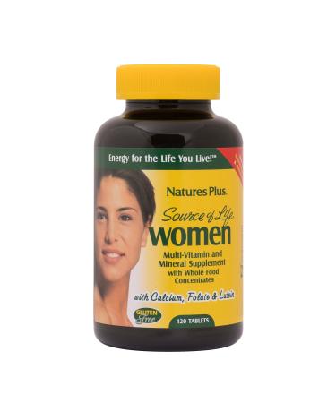Nature's Plus Source of Life Women Multi-Vitamin and Mineral Supplement with Whole Food Concentrates 120 Tablets