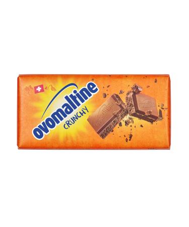 Ovomaltine Crunchy Swiss whole milk chocolate bar with crunchy pieces of fine, sustainable cocoa (1 x 100 g)
