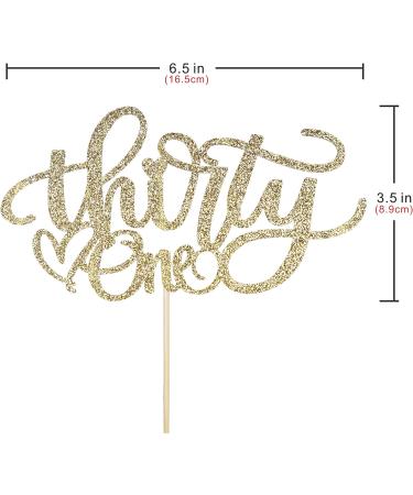 Artczlay thirty-one birthday happy golden glitter cake topper 31 years old birthday party decoration supplies adult birthday cake topper - Buy Online on GoSupps.com