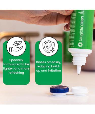 Tangible Clean Multi-Purpose Contact Lens Solution for Scleral & Gas Permeable Lenses | Includes Lens Case | 12 Fl Oz - International Shipping Available - Buy Online on GoSupps.com