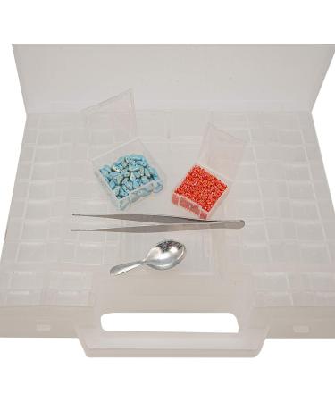 55-Piece Bead Organizer Carrying Case with Removable Compartments, Scoop, and Tweezer - Buy Online on GoSupps.com