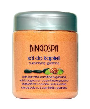 Foaming bath salt with L-carnitine and guarana for skin firming refreshment relaxation and relaxation 580 g BINGOSPA