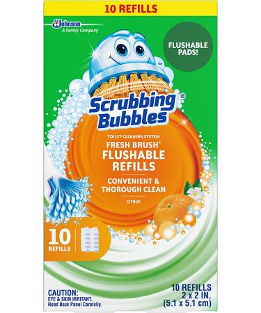 Scrubbing Bubbles Fresh Brush Flushable Refills - Citrus Action Scent - 36 Count Total - Pack of 3 Boxes - Buy Online on GoSupps.com
