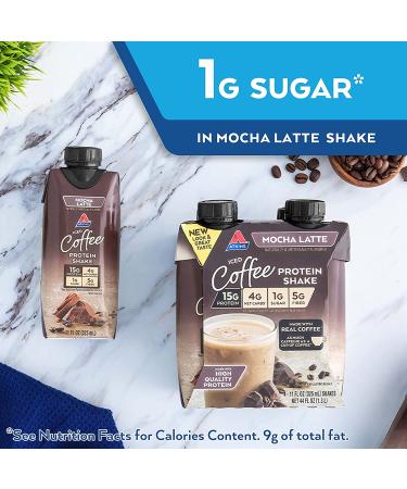 Atkins Gluten Free Protein-Rich Shake Mocha Latte 15 Count - Keto Friendly - Buy Online on GoSupps.com
