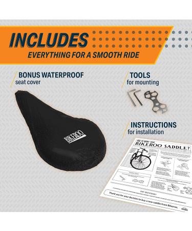 Bikeroo Memory Foam Bike Seat - Comfortable Saddle for Men and Women - Compatible with Peloton, Stationary, Mountain, Road, & Exercise Bikes - Sport Foam Cushion for Enhanced Comfort - Buy Online on GoSupps.com