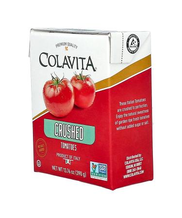 Colavita Italian Crushed Tomatoes Tetra Recart Box - 13.76oz (Pack of 16) | Sustainable Packaging - Buy Online on GoSupps.com