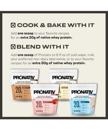 Pronativ 100% Whey Native Protein Powder Unflavored 2 lb Made from Farm Fresh Milk No Artificial Flavors or Preservatives for Muscle Health and Recovery Lactose Free - Buy Online on GoSupps.com