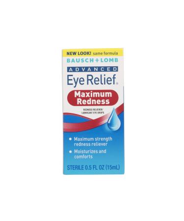 Bausch & Lomb Advanced Eye Relief Maximum Redness Reliver, 0.5-Ounce Bottles (Pack of 6)