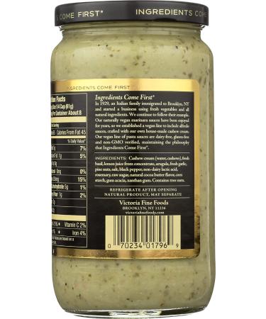 Victoria Vegan Sauce Alfredo Arugula Pesto 18oz - Dairy Free, Gluten Free, Non-GMO (1.1lb) - Buy Online on GoSupps.com