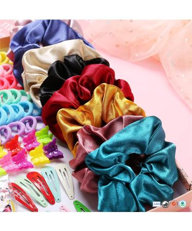 Variety Pack Hair Scrunchies for Girls & Women - Assorted Colors, Hair Bands & Scrunchy Hair Ties - Perfect Christmas Gifts for Women & Teenage Girls - Buy Online on GoSupps.com
