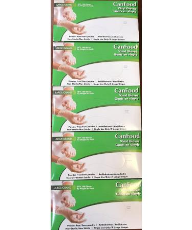 500 pcs Vinyl Gloves Powder Fee Pack of 5 100 x5 500 Pcs Latex Free Nitrile Free M (Pack of 500)