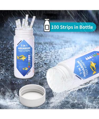 7-Way Aquarium Test Strips 150 Pack | Freshwater & Saltwater Fish Tank Testing Kit | pH, Alkalinity, Nitrite, Nitrate, Chlorine, Carbonate & Hardness | 7 in 1 | 100 Strips - Buy Online on GoSupps.com