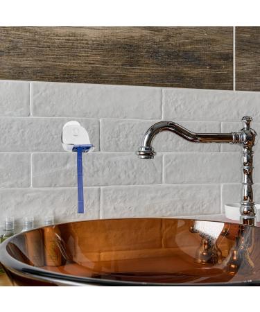 Fomiyes 2-in-1 Razor Holder & Suction Cup Hook | Wall-Mounted Shower & Towel Storage | Durable Plastic Luffa & Razor Organizer in Blue - Buy Online on GoSupps.com