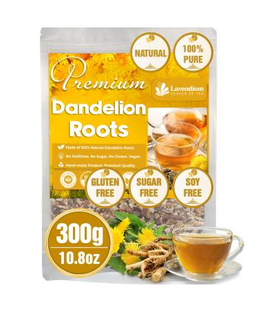 Lavendium Premium 300g Natural Dandelion Root 100% Natural & Pure from Dandelion Root Dandelion Herbal Tea No Additives No Caffeine Vegan