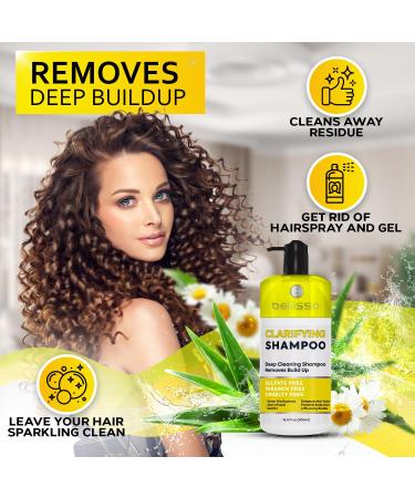 Clarifying Shampoo for Oily Hair | Gentle Sulfate-Free Formula for Men & Women | Removes Build-Up & Chlorine | Safe for Color Treated & Curly Hair - Buy Online on GoSupps.com