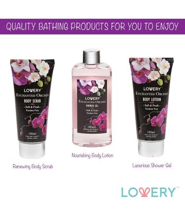 Enchanted Orchid Spa Gift Set - Perfect Gift Baskets for Her Women & Moms | Best Bath & Body Gifts for Weddings Birthdays & Thank You - Buy Online on GoSupps.com