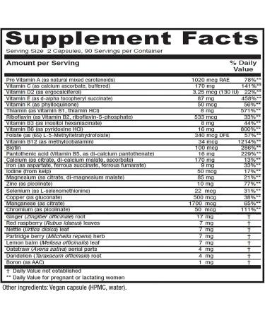 Vitanica Maternal Symmetry Prenatal & Postnatal Vitamins - Vegan, 180 Capsules - Buy Online on GoSupps.com