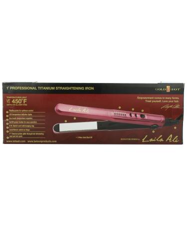 Gold N Hot Laila Ali Professional Titanium LED Straightening Iron - 1 Inch for Effortless Hair Styling | International Shipping Available - Buy Online on GoSupps.com