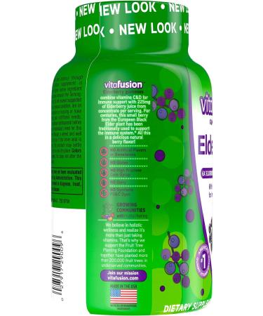 Vitafusion Elderberry Gummy Vitamins 90ct - Chewable Adult Gummies - Buy Online on GoSupps.com