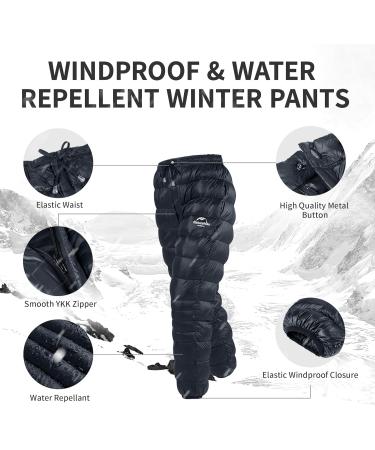 Naturehike Ultra-Light Ski Pants for Men & Women - Waterproof Winter Thermal Snow Pants - Outdoor & Indoor Use - XL Black - Buy Online on GoSupps.com