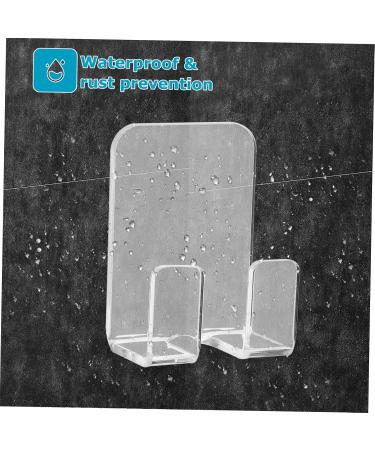 Hemoblo 3 Pack Transparent Razor Holder - Wall-Mounted Bathroom Organizer for Shower & Toothbrush - Acrylic Sticky Hook Accessories - Buy Online on GoSupps.com